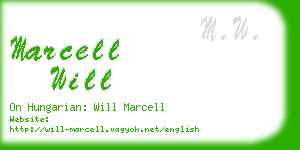 marcell will business card